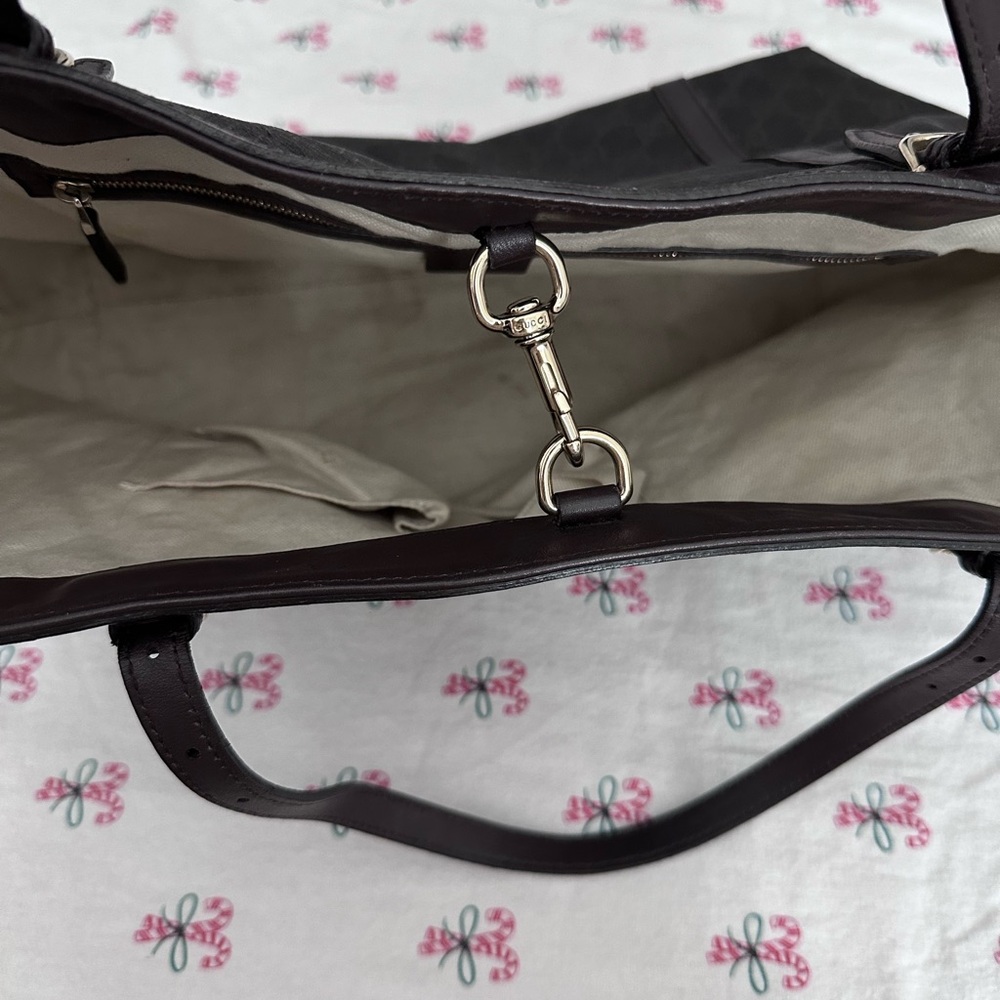 Gucci Dark Brown Monogram Tote - Picture 9 of 13
